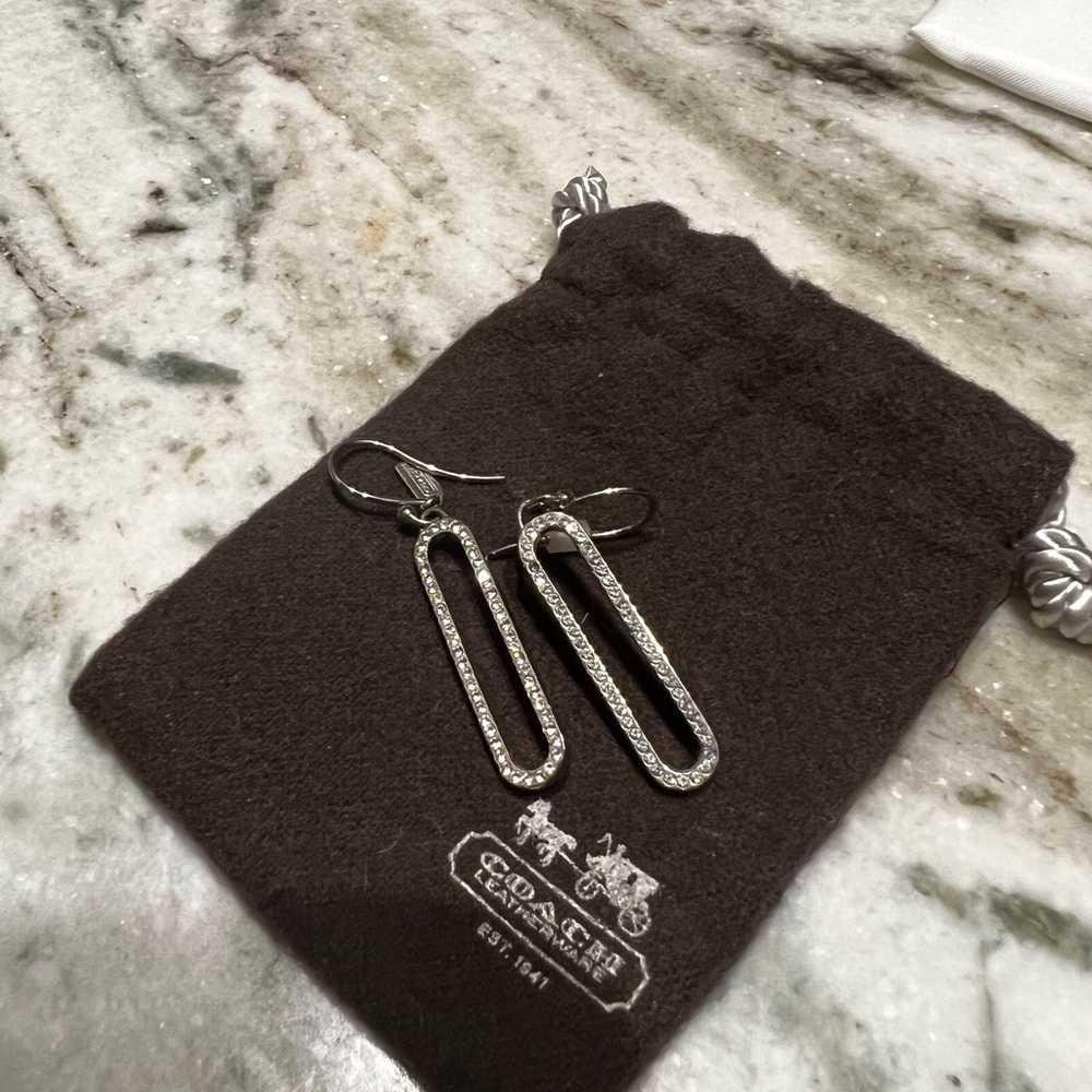Coach Silver Hoop Earrings